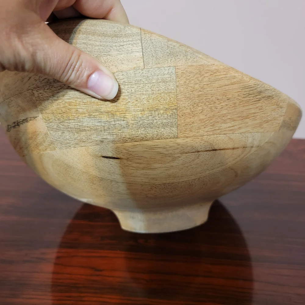 Handcrafted India Wooden Natural Materials Artisian‎ Decorative Wooden Bowl